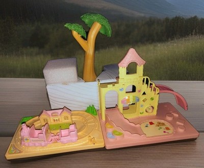 Calico Critters Sylvanian Family Baby Castle Playground & Railroad Playset As Is
