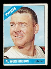 1966 Topps #181 Al Worthington Minnesota Twins VG
