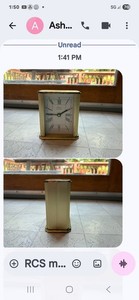 Tiffany & Co.  Portfolio Brass Table/ Desk Clock 