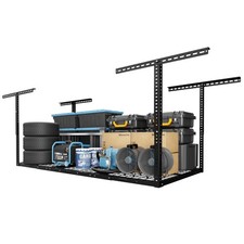 3x6 Overhead Garage Storage Adjustable Ceiling Rack 72" Length x 36" Width x ...