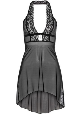 Neu Negligé Gr. 36/38 Schwarz Damen Reizwäsche Sexy-Dessous Minikleid