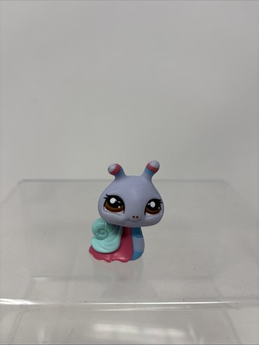 SNAIL #1674 - Authentic Littlest Pet Shop - Hasbro LPS Blue Pink - Picture 1 of 9