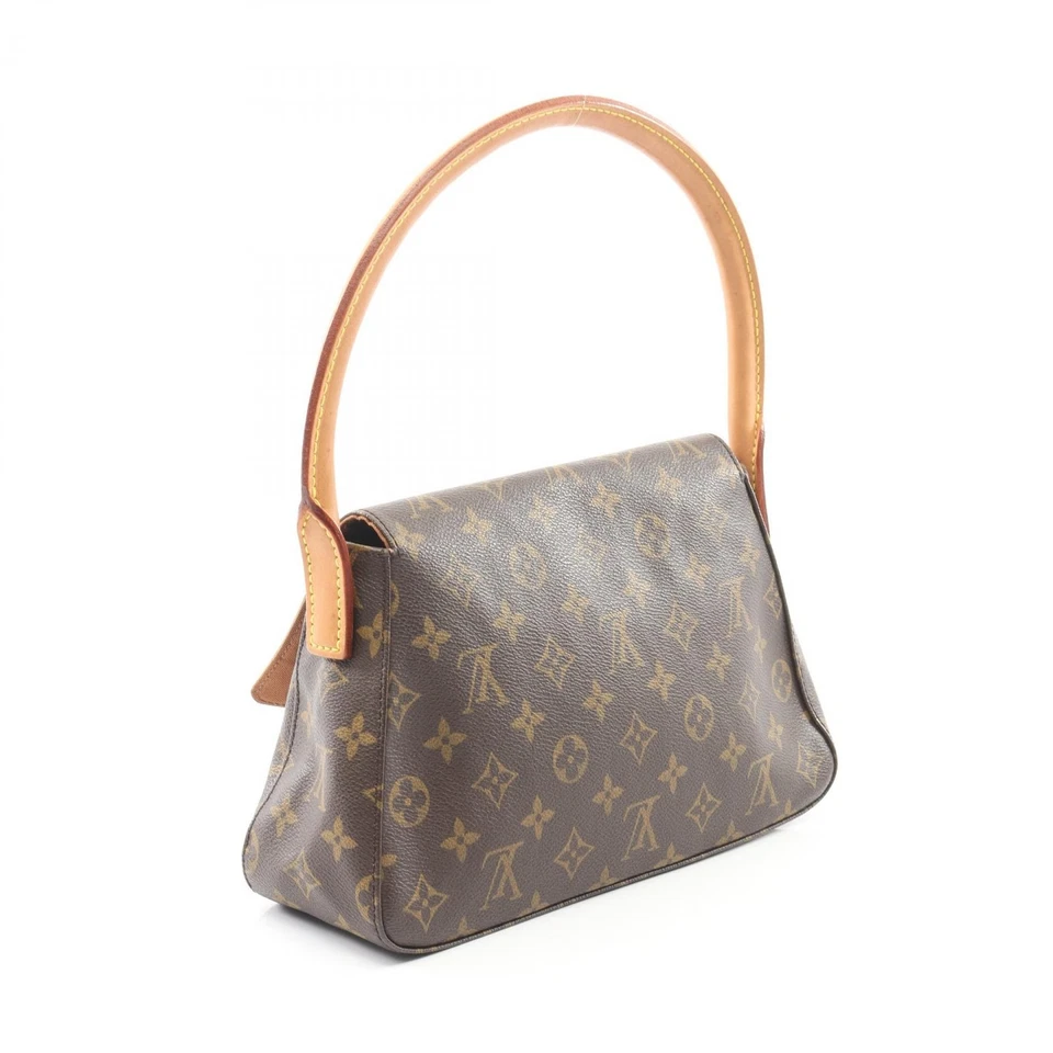 Bolsa de ombro Louis Vuitton mini looping M51147 monograma couro marrom usada - Imagem 2 de 4