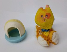 Vintage 1980s Fisher Price Smooshees Itty Bitty Kitty W/ House