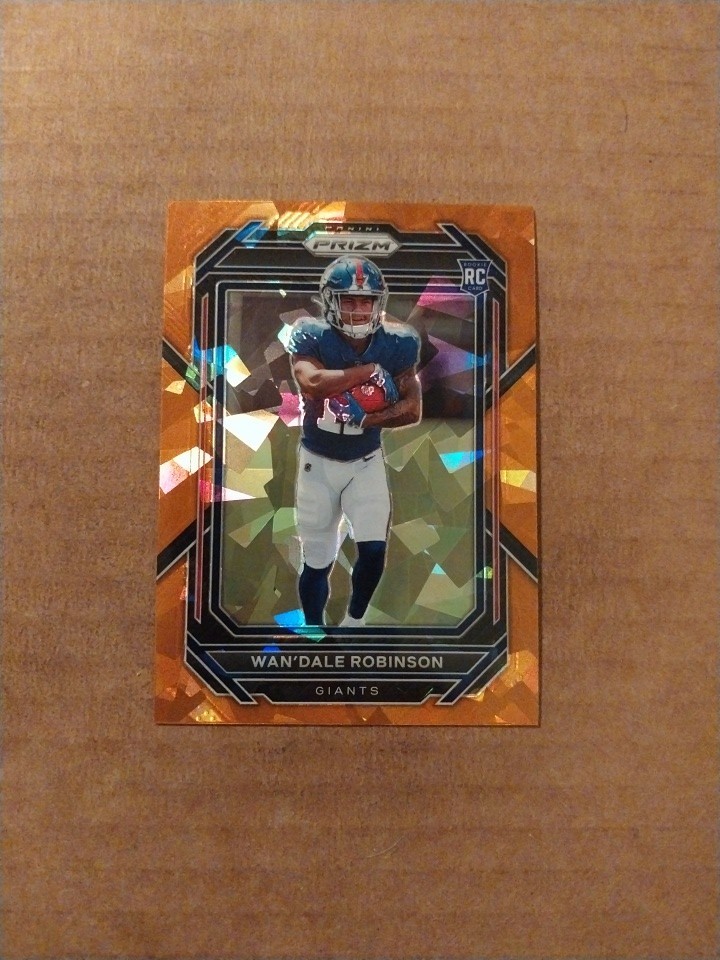 2022 Panini Prizm Wan’Dale Robinson Rookie Card #315 RC Orange Ice NY GIANTS