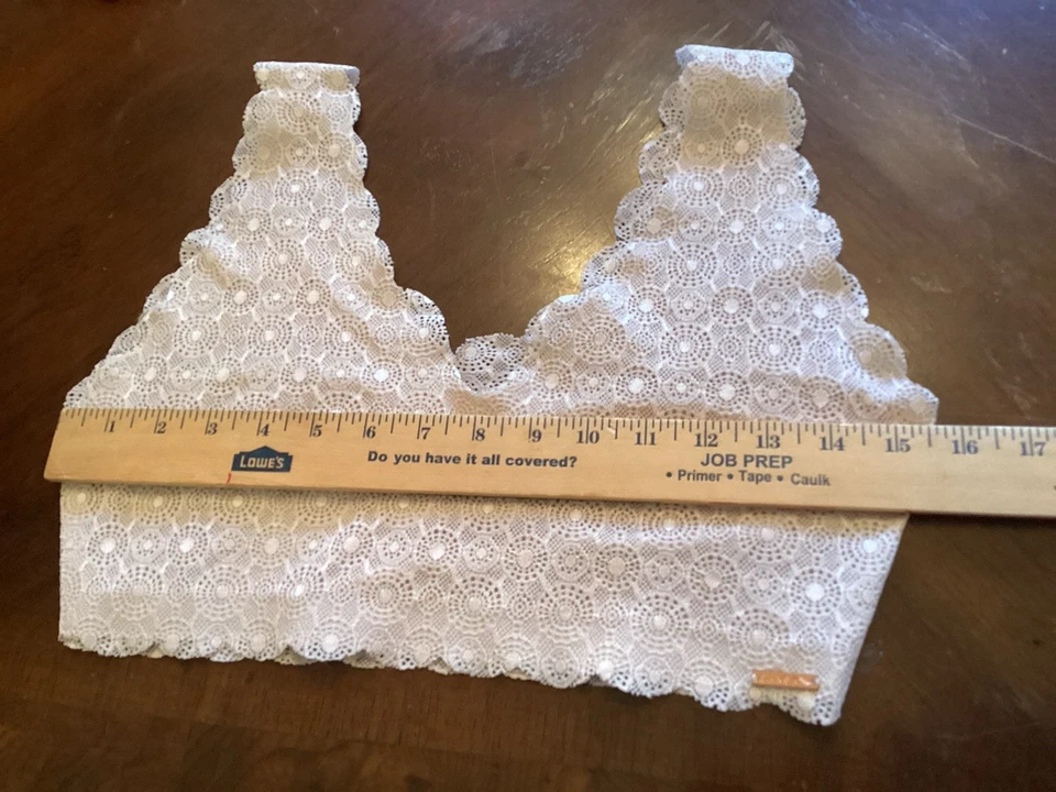 Danskin WN SZ LARGE SPORT BRA SPANDEX LACE Slits To Add Cups - Image 3 of 4