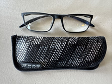 Foster Grant TI-TECH TI200 BLK mens reading glasses HYPERFLEX- CHOOSE STRENGTH