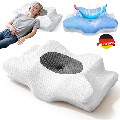 Orthopädisches Kissen Memory Foam Kissen Kopf Nacken Rücken Stützkissen Sleep DE