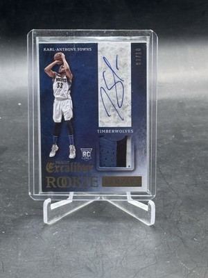 2015 Panini Excalibur Karl Anthony Towns Rookie Rampage Patch Auto /10 RC