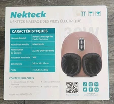 Nekteck Foot Massager with Heat, Deep Kneading Shiatsu Foot Massager Open Box 
