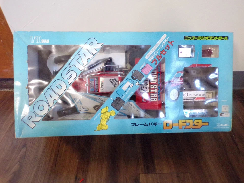 Vintage 80s Nikko Japan Radio Control 1/10 RoadStar Frame Buggy MIB F10 Bison - Image 2 of 4