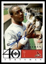 2003 Upper Deck 40-Man #460 Edgar Renteria Auto Signed IP St. Louis Cardinals