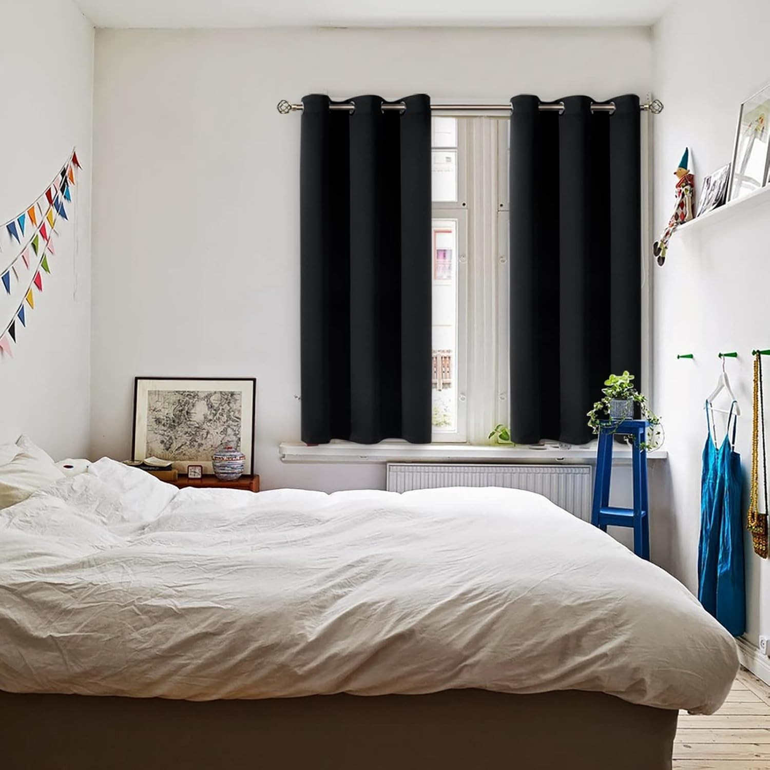 Elegant Blackout Curtains - Grommet Thermal Insulated Drapes, Set of 2, 54"x38"