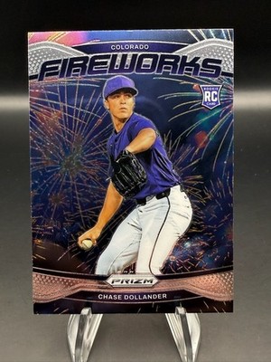 2025 Panini Prizm Baseball - Chase Dollander Fireworks (RC) #16 Colorado Rockies