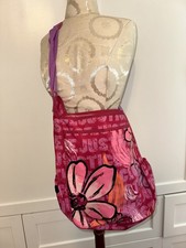 NWT Justice Bright Floral Gym, Pool or Overnight Bag Lined W/mesh Drawstring
