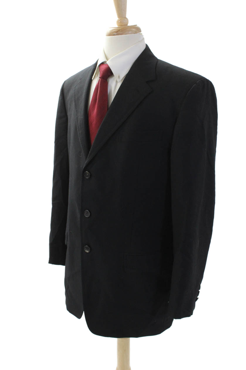 Prada Mens Wool Solid Single Breasted Lightweight… - image 3