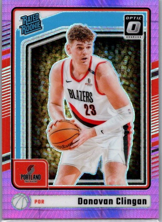 2024-25 Donruss Optic #272 Donovan Clingan Hyper Pink