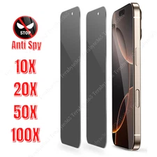 Privacy Tempered Glass Screen Protector For iPhone 16 15 14 12 11 13 Pro Max Lot