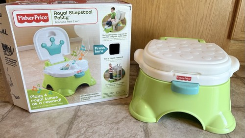 Fisher Price Royal Step Stool Potty Plays Royal Tunes as Reward