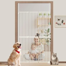 71" Extra Tall Cat Gate for Doorway 33.5"-47.2" Wide Pet Gate Pressure Mounte...