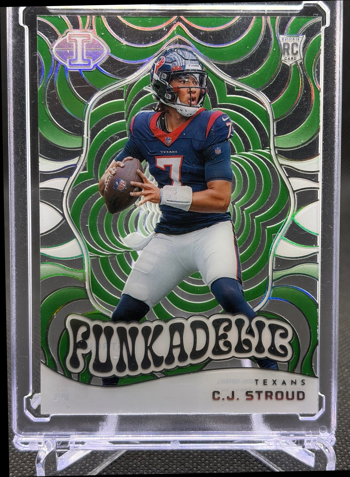 2023 Panini Illusions C.J. Stroud Funkadelic Emerald #14 RC Texans