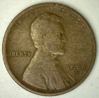1909 S Lincoln Wheat Bronze Penny Cent USA 1c Circulated Coin Fine Condition