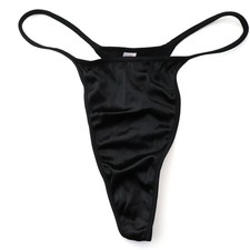 NEW Victoria's Secret VINTAGE Second Skin Satin String Thong Panty LARGE