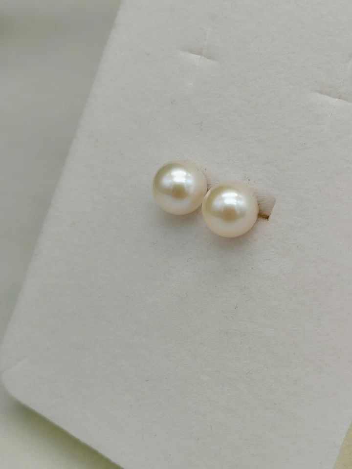 Orecchini donna perla giapponese a lobo perno farfallina argento bianco 925 - Immagine 4 di 4