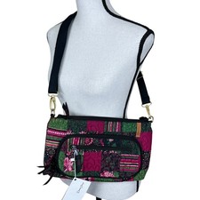 Donna Sharp Canterbury Heather Mulicolor Quilted Patchwork Floral Crossbody NWT