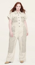Women's Short Sleeve Western Jumpsuit - Woolrich x Target Cream 17