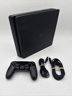 Sony PlayStation 4 Slim PS4 CUH-2115B Black Console Bundle With Controller/Cords