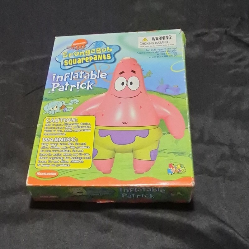 2001 Nickelodeon Patric Inflatable Spongebob Squarepants Figure Kidz Kraze Nib