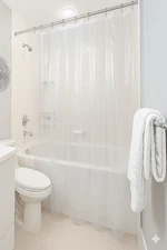 Deluxe Quality Shower Curtain Liner Clear 70"W x 72"L Mildew Resistant USA Ship