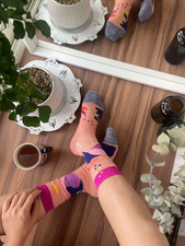 Patterned Art Socks: Soft, Vintage-Inspired Novelty Socks