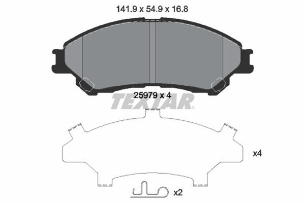 Textar Bremsbelagsatz Scheibenbremse 2597901 FüR Suzuki JY Vitara SX4 LY Cross-image