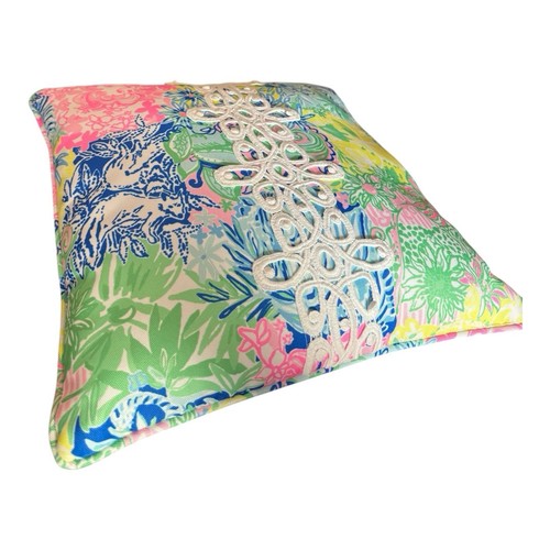 Lilly Pulitzer Cheek To Cheek Pillow Indoor Outdoor 18x18”