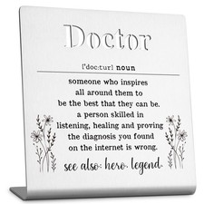 Doctor Appreciation Gifts for Women, Stainless Steel Decorative Signage, 3.9 ...