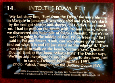 DR WHO Card #14 Into The Foam, Part One Cornerstone Series