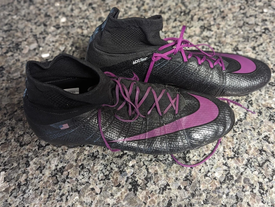 Nike Mercurial Superfly IV Negro/Púrpura Nike iD Personalizado Talla 13 FG 🔥 Foto 4 de 4