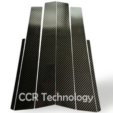 6pcs Real Carbon Fiber Window Pillar Post Panel Trim Cover Fits 12-17 Camry