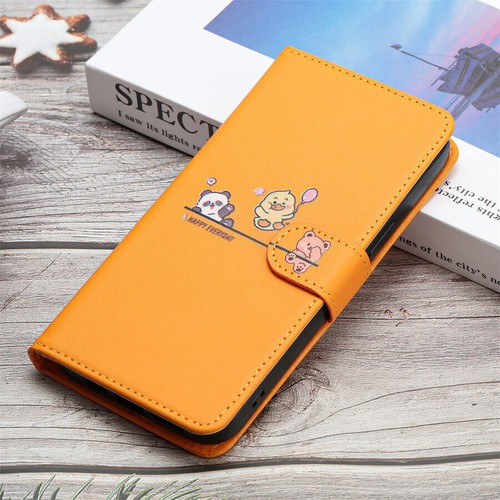 Bear Cat Panda Wallet Phone Case for iPhone 14 13 16 15 12 11 Pro Max XR 6 7 8 - Picture 6 of 14
