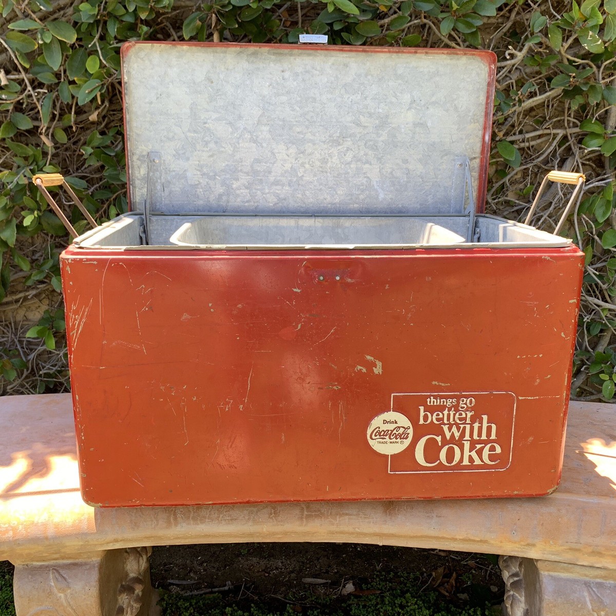 1950's VINTAGE Coca Cola PICNIC Cooler Progress REFRIGERATOR CO