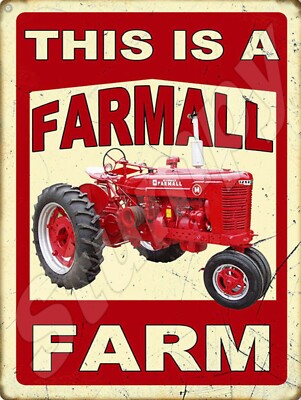 This Is A Farmall Farm Metal Sign 9'' x 12''