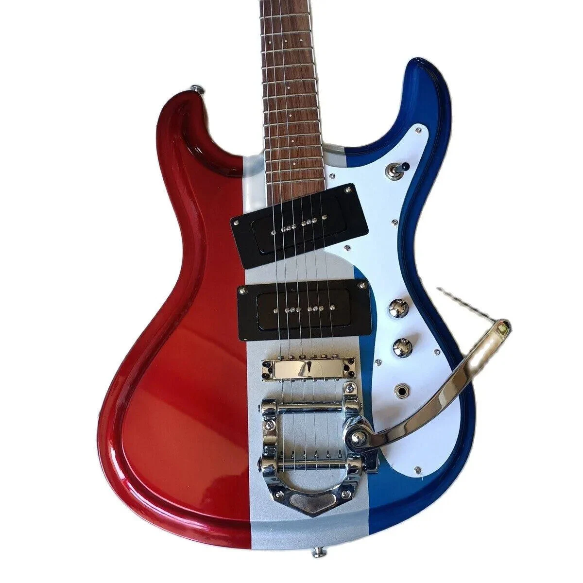 Red white and blue electric guitar deals