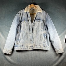 H&M Womens Trucker Jacket Size L Blue Denim S...