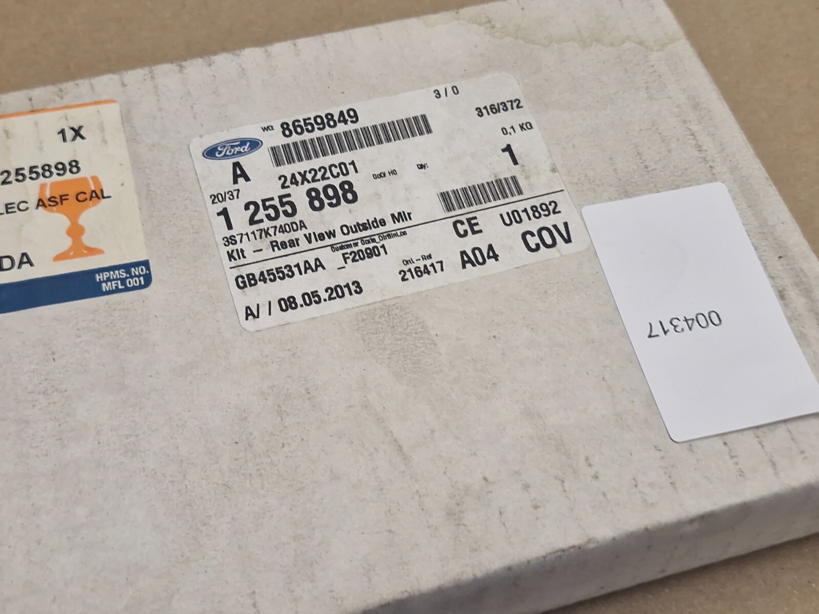 Genuine Ford MONDEO Mk3 O/s Right Wing Mirror Glass 1255898 for  