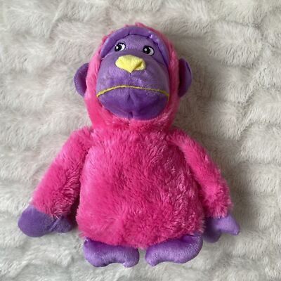 Itm Leisure Monkey Pink & Purple Stuffed Soft 12-inches Kid's Plush Animal Toy