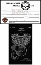 HARLEY DAVIDSON FAN CLUB MEMBERSHIP CARD - VINTAGE FANTASY