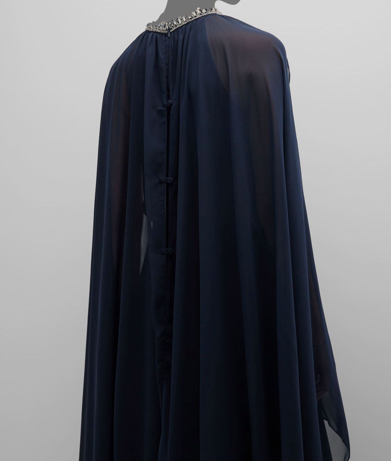 $760 Rickie Freeman by Teri Jon Women's Blue Beaded Fly-Away Gown Dress Size 2