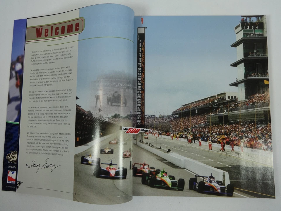 2001 Indianapolis 500 Souvenir Program Helio Castroneves Marlboro Team Penske - Image 3 of 4